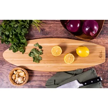 Laguna Bamboo Cutting Board - Stylish Eco-Friendly Surfboard Design
