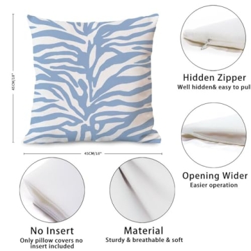 Serengeti Tiger Print Pillow Covers Set of 2 for Stylish Decor