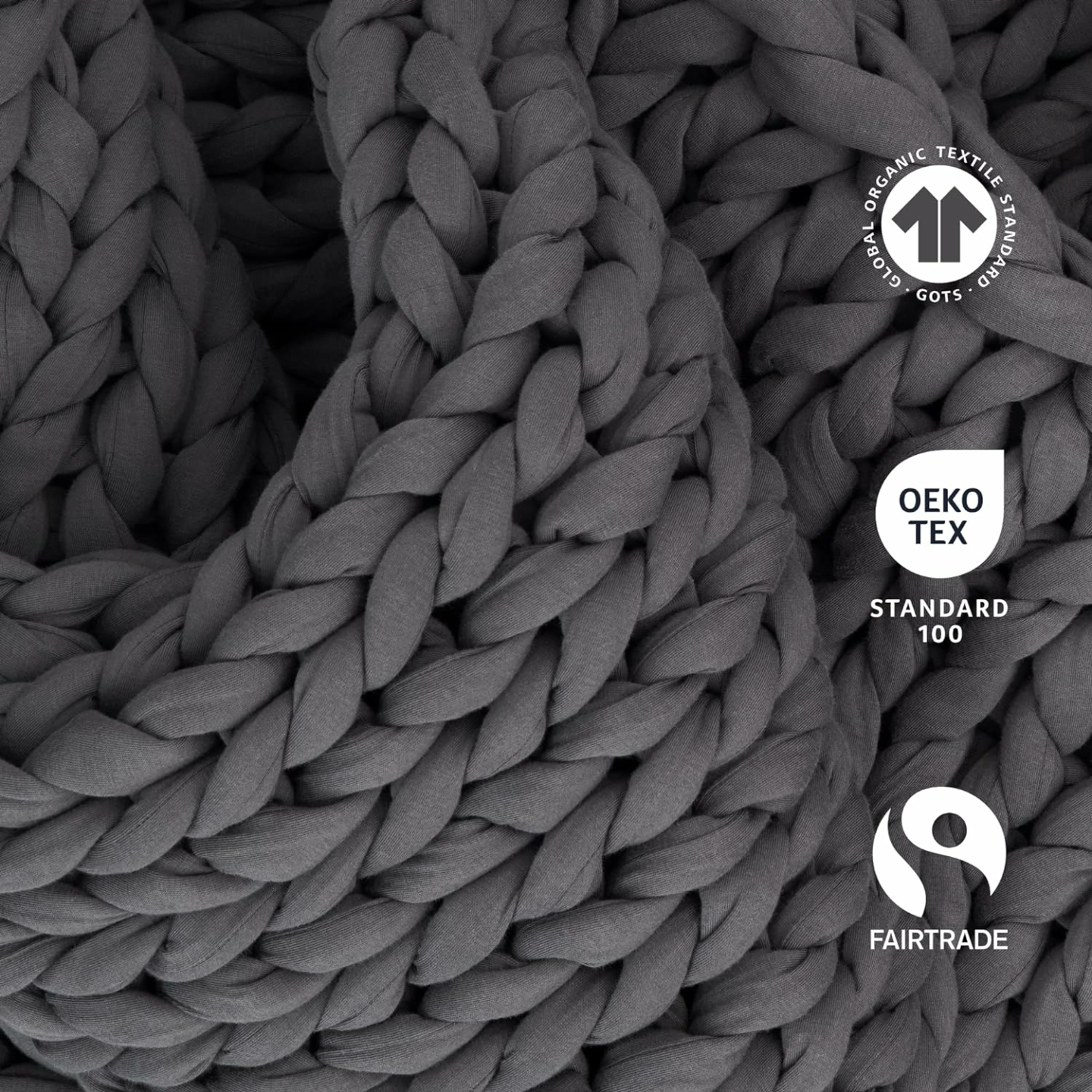 Bearaby Hand-Knit Weighted Blanket for Adults - 10 lbs