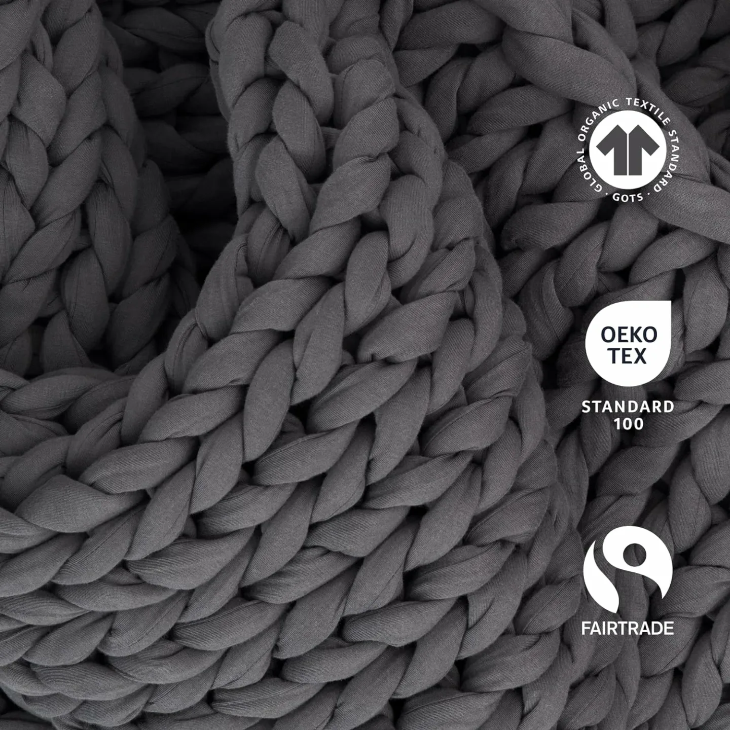 Bearaby Hand-Knit Weighted Blanket for Adults - 10 lbs