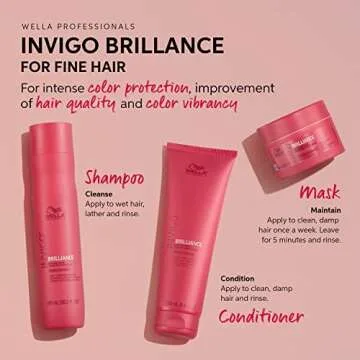 Wella Professionals Invigo Brilliance Shampoo | For Fine/Normal Colored Hair | Professional Color Protecting | Color Vibrancy Shampoo| 33.8 Fl Oz