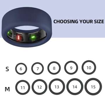Ring Protector Compatible with Oura Ring Gen 4/3, Elastic Silicone Ring Cover for Working Out