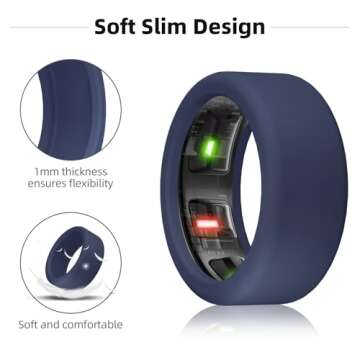 Ring Protector Compatible with Oura Ring Gen 4/3, Elastic Silicone Ring Cover for Working Out