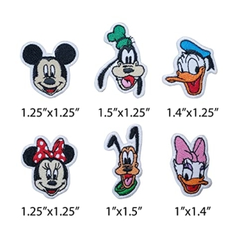 Mini Mickey Iron On Patches Set for DIY Disney Fashion