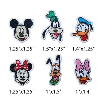 Mini Mickey Iron On Patches Set for DIY Disney Fashion