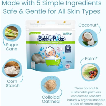 Gentle Unscented Bubble Bath for Sensitive Skin by TruKid
