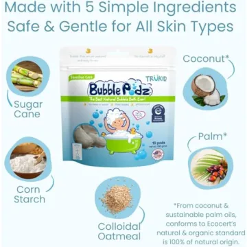 Gentle Unscented Bubble Bath for Sensitive Skin by TruKid