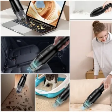 Wkzay Handheld Vacuum - Portable 17KPa Cordless Cleaner