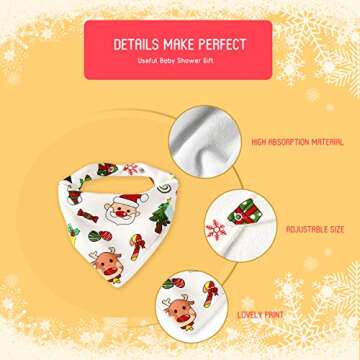 Little Dimsum Baby Bandana Drool Bib for Christmas Baby Bibs Boys & Girls Super Absorbent 100% Organ...