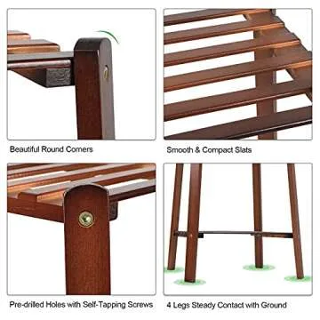 Ufine 3 Tier Bamboo Plant Stand - Perfect for Small Spaces