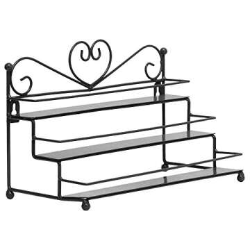 DAZONE Nail Polish Wall Rack 3 Tiers Metal Nail Polish Organizer Shelf Rack Table Top Display Rack S...