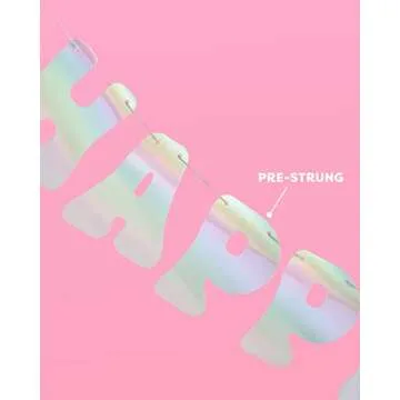 xo, Fetti Iridescent Happy Birthday Foil Banner - 5 Ft. | Bday Party Decorations, 70s Cool Birthday Decor, Sweet 16, 21st