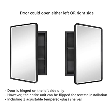 Elegant TEHOME Recessed Bathroom Medicine Cabinet