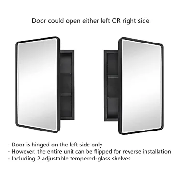 Elegant TEHOME Recessed Bathroom Medicine Cabinet