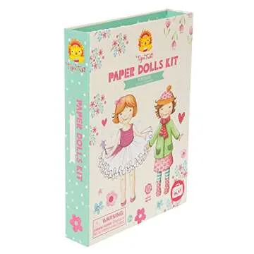 Tiger Tribe: Paper Dolls Kit - Vintage - Design & Dress 2 Paper Dolls, Includes Clothes You Color in, Colored Clothes, Stickers & Colored Pencils