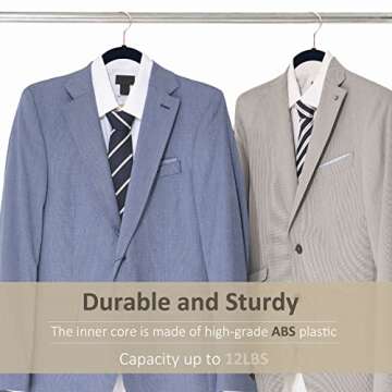 NesTidy Black Velvet Hangers 60 Pack, 17.5 Inch Black Felt Hangers Non Slip Space Saving, Clothes Hangers for Closet with 360 Degree Swivel Hook, Flocked Hangers for Coat, Sweater, Pants& Dress(Black)