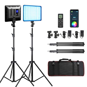 Weeylite Sprite20 LED Video Lighting Kit – RGB Color Studio Lights for Photography