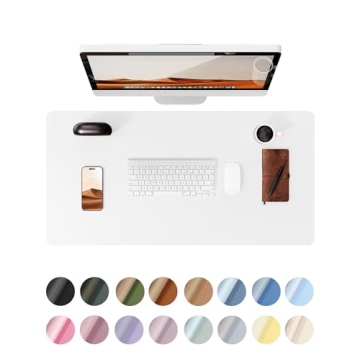 YSAGi Leather Desk Pad Protector for Office Use - 23.6" x 13.8"