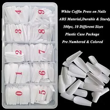 LuckForever 500pc Nude Pink Coffin Press on Nails Set
