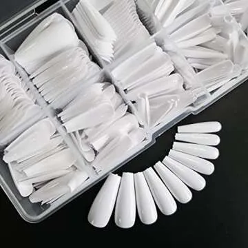 LuckForever 500pc Nude Pink Coffin Press on Nails Set