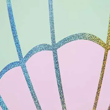 BLUE PANDA Pull String Seashell Pinata - Mermaid Birthday Decorations, Under The Sea Party Supplies (Small, 14x13x3 in)