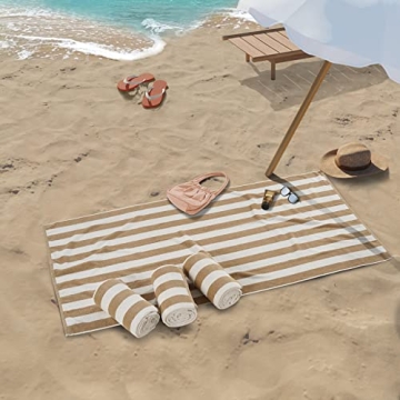 LANE LINEN Extra Large Beach Towels 4 Pack Quick Dry Absorbent