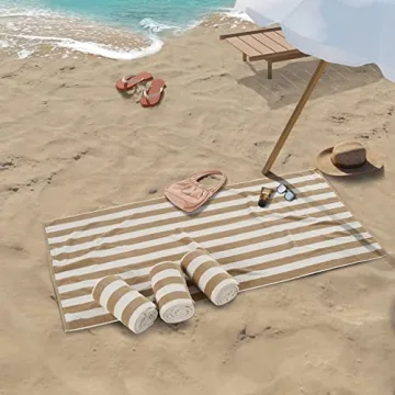 LANE LINEN Extra Large Beach Towels 4 Pack Quick Dry Absorbent