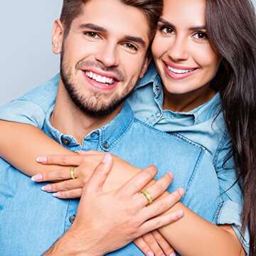 LAOYOU Anxiety Fidget Relief Spinner Ring for Women | 6MM Stainless Steel Glitter Worry Stress Relieve Ring Band Set for Men ladies 5 Tones Availble