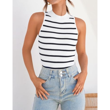 Stylish ZESICA Women's Ribbed Tank Tops for Summer