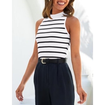 Stylish ZESICA Women's Ribbed Tank Tops for Summer