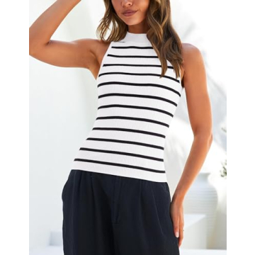 Stylish ZESICA Women's Ribbed Tank Tops for Summer