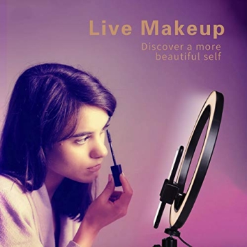 AIXPI 10" Dimmable LED Ring Light with Tripod Stand