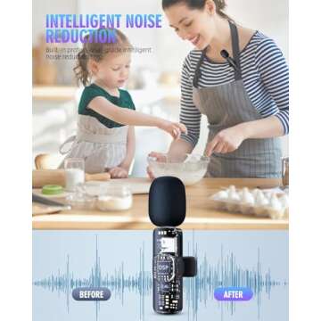 PQRQP Wireless Lavalier Microphone for iPhone