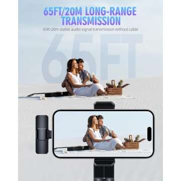 PQRQP Wireless Lavalier Microphone for iPhone