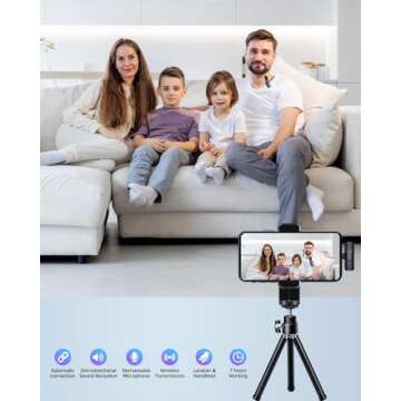 PQRQP Wireless Lavalier Microphone for iPhone