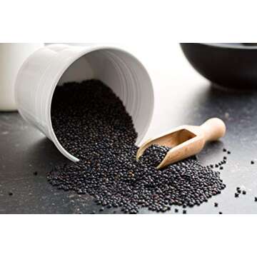 Food to Live Organic Black Lentils, 8 Ounces – Non-GMO, Whole Dry Pulses, Raw, Sproutable, Kosher, Vegan, Bulk Legumes, Black Masoor Daal. Rich in Thiamin, Folate, Protein. Great for Tacos, Soups