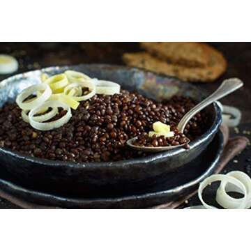 Food to Live Organic Black Lentils, 8 Ounces – Non-GMO, Whole Dry Pulses, Raw, Sproutable, Kosher, Vegan, Bulk Legumes, Black Masoor Daal. Rich in Thiamin, Folate, Protein. Great for Tacos, Soups