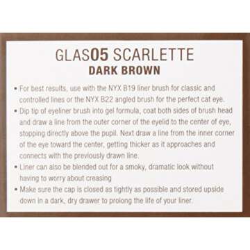 NYX PROFESSIONAL MAKEUP Gel Liner and Smudger, Gel Eyeliner - Scarlette, Matte Deep Brown With Red Undertones