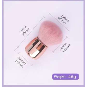 NaYiissi Makeup Blush Brushes for Cheeks, Travel Size Face Powder Brush for Loose Powder, Fluffy Fou...