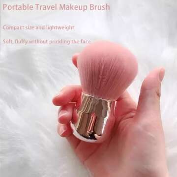 NaYiissi Makeup Blush Brushes for Cheeks, Travel Size Face Powder Brush for Loose Powder, Fluffy Foundation Brush for Face, Kabuki Brush for Mineral Powder Contouring Cream or Liquid Cosmetics