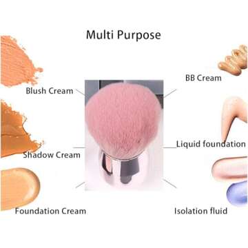 NaYiissi Makeup Blush Brushes for Cheeks, Travel Size Face Powder Brush for Loose Powder, Fluffy Foundation Brush for Face, Kabuki Brush for Mineral Powder Contouring Cream or Liquid Cosmetics