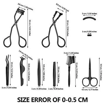 Mudder 48 Pcs Eyelash Curler Makeup Tools Set, Include Mini Eyelash Curler Kit, Eyebrow Extension Tw...