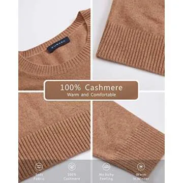 Stylish EURKEA Men's Crewneck Cashmere Sweater