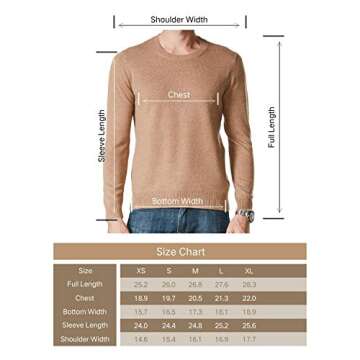Stylish EURKEA Men's Crewneck Cashmere Sweater