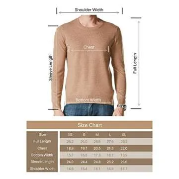 Stylish EURKEA Men's Crewneck Cashmere Sweater