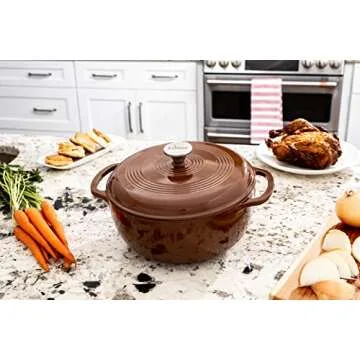 Lodge 6 Quart Enameled Cast Iron Dutch Oven – Versatile Cooking