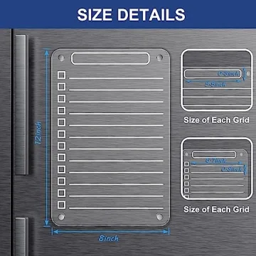 Acrylic Magnetic Dry Erase Board Set for Fridge 12x8