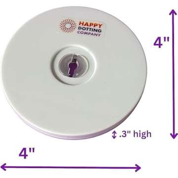 4” - Turntable for Painting - Happy Dotting Company - Best Small Turntable for dot Art - Must-Have Tool for Mandala Art Stone Painting - Lazy Susan - rotates 360 Degrees