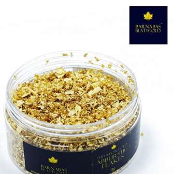 Barnabas Blattgold: Premium Imitation Gold Leaf Flakes for Effortless Crafting and Nail Art