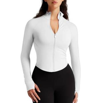 colorskin Womens Zip Up Bbl Jacket Lightweight Cropped Athletic Jacket Track Gym Workout Jackets for...